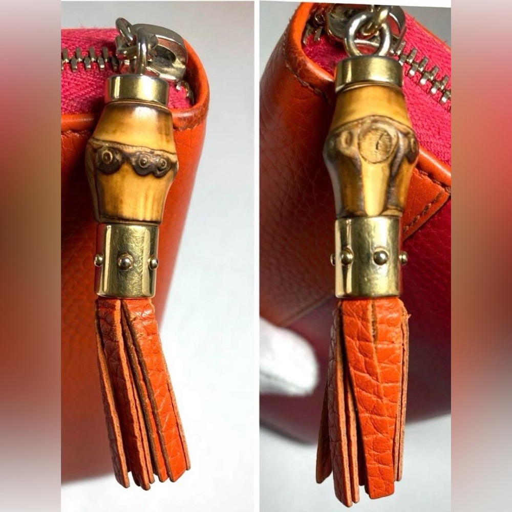 Gucci Vibrant Red and Orange Leather Wallet - Picture 12 of 12